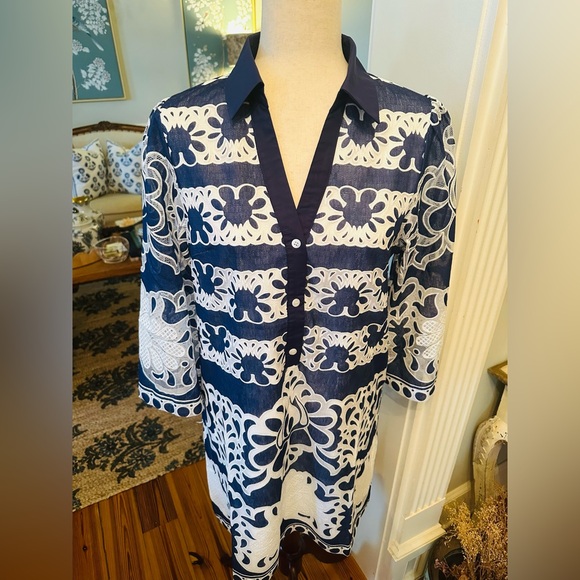 EXCELLENT!! Tuckernuck Borgo D U P E NWT Boutique Embroidered Lace Shift Xs S M - Picture 8 of 11